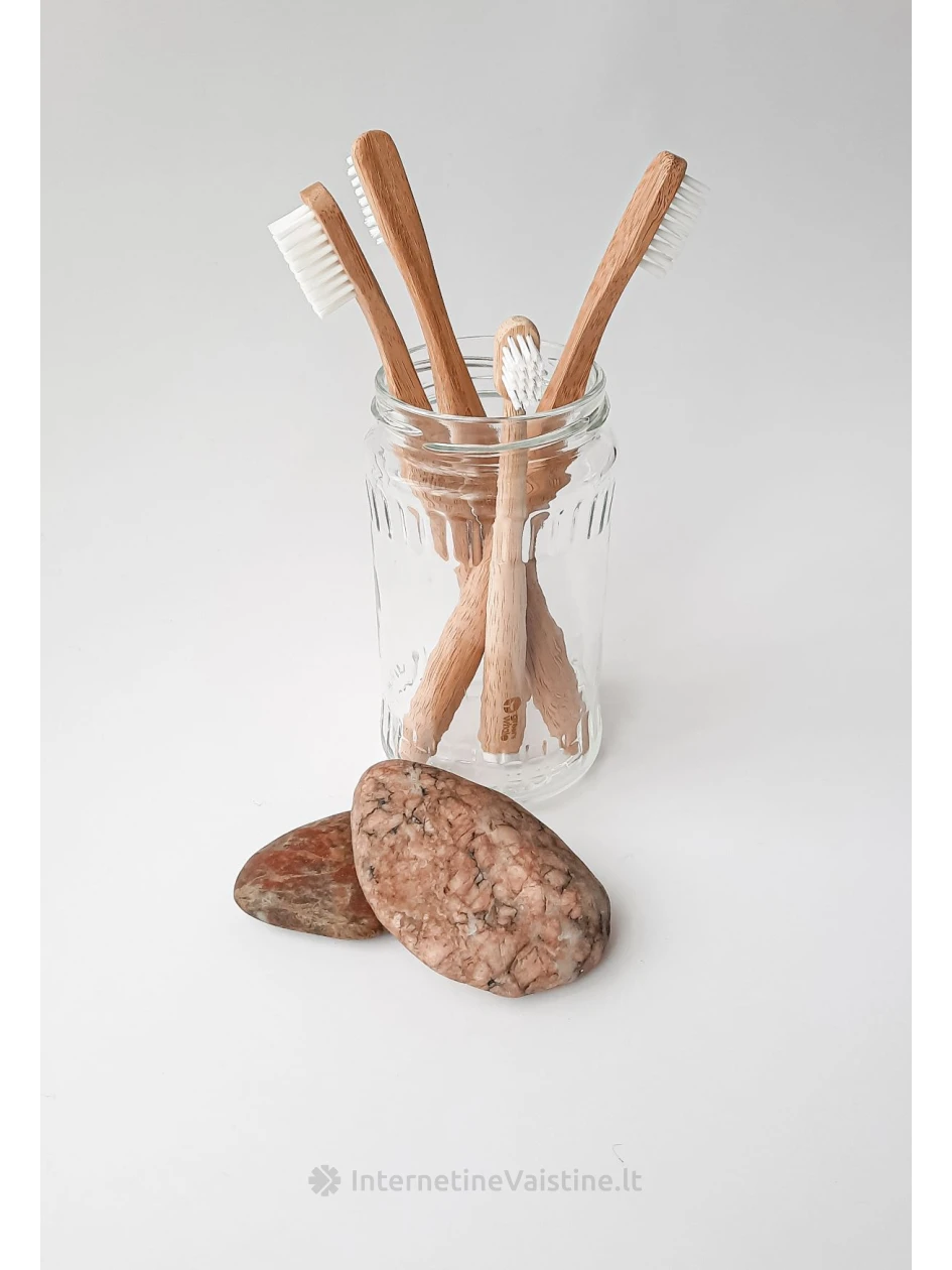 Dantų šep. GREEN WHALE bambuk. vailk. minkšt. šereliais N1, Vnt | internetinevaistine.lt