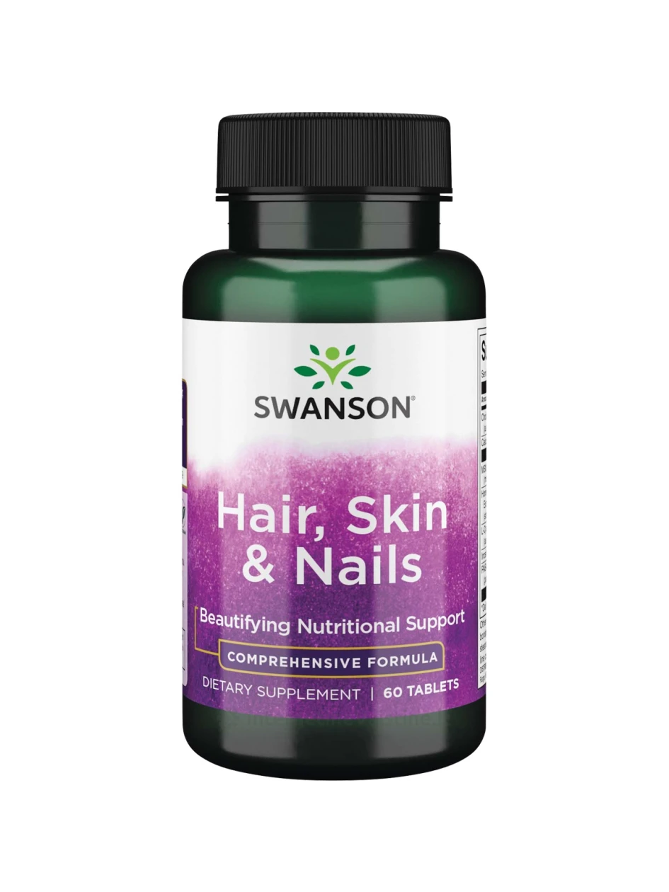 SWANSON, Plaukams, Odai & Nagams, 60 tablečių, N1 | internetinevaistine.lt