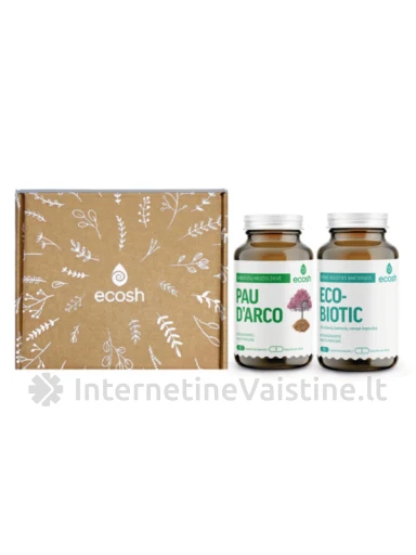 Rinkinys šeimai: Pau d’Arco, 100kaps. + Ecobiotic, 90kaps., Vnt | internetinevaistine.lt