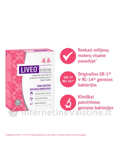 LIVEO® intime, 14 kapsulių, 14 kapsulių | internetinevaistine.lt