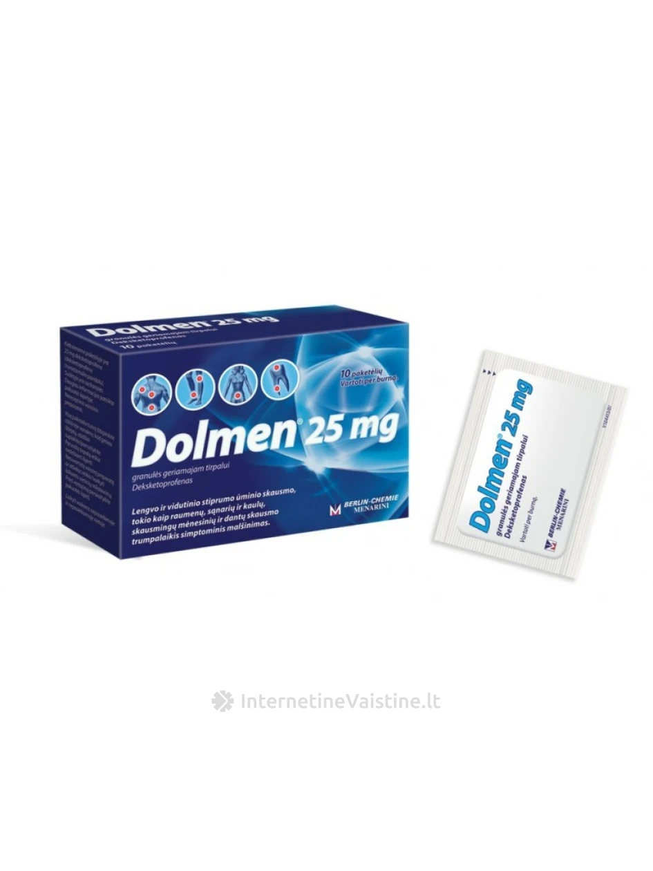 DOLMEN 25MG GRAN. GERIAM. TIRP. N10 | internetinevaistine.lt