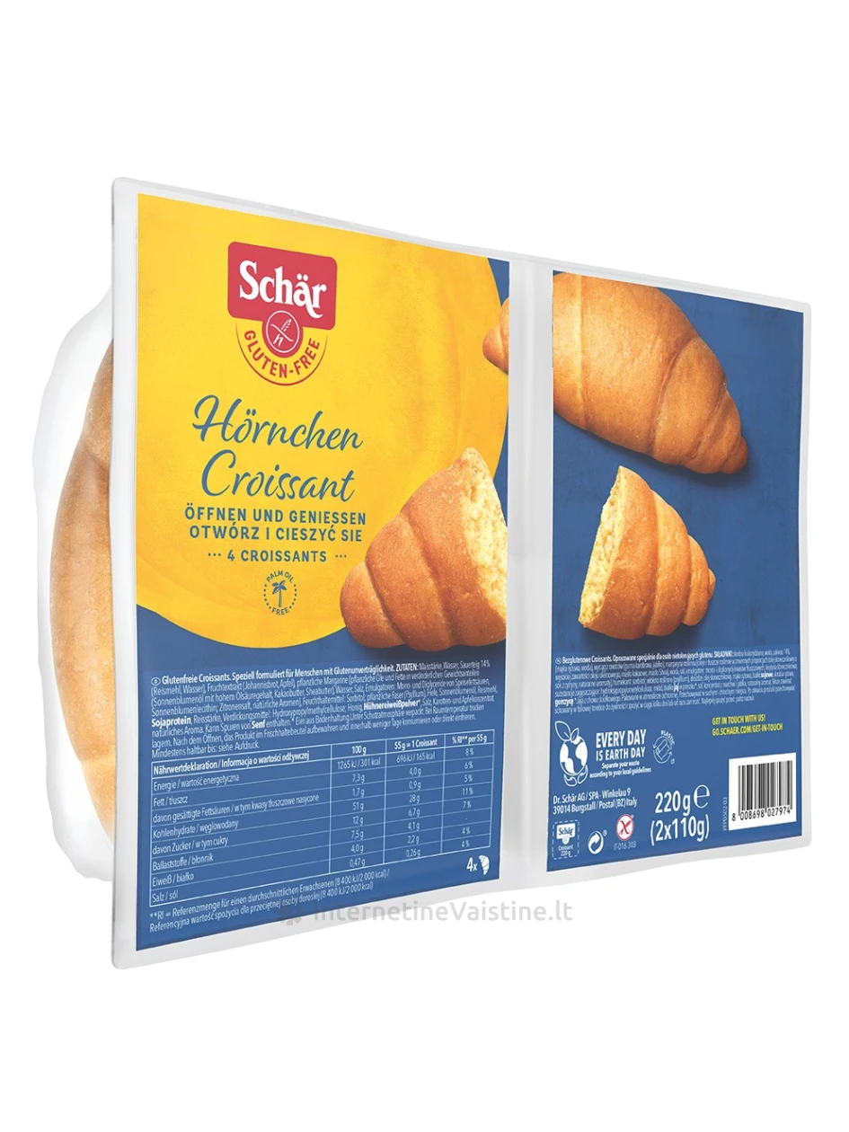 Schär CROISSANT - prancūziški rageliai be glitimo, 220g | internetinevaistine.lt