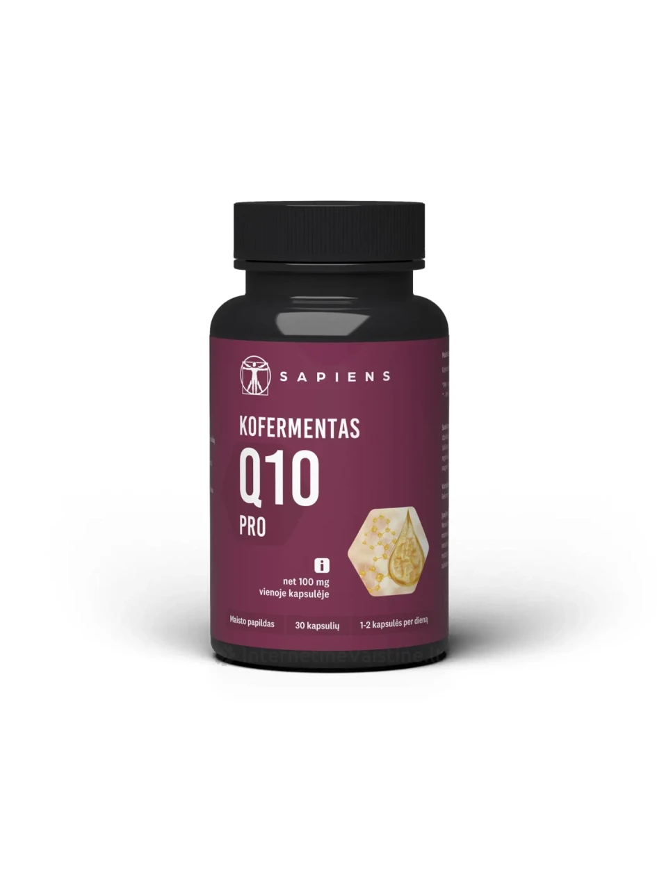 SAPIENS kofermentas Q10 PRO kaps. N30 | internetinevaistine.lt