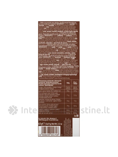 Schär NOCCIOLI - vafliai su riešutų kremo pertepimu be glitimo, 63g | internetinevaistine.lt
