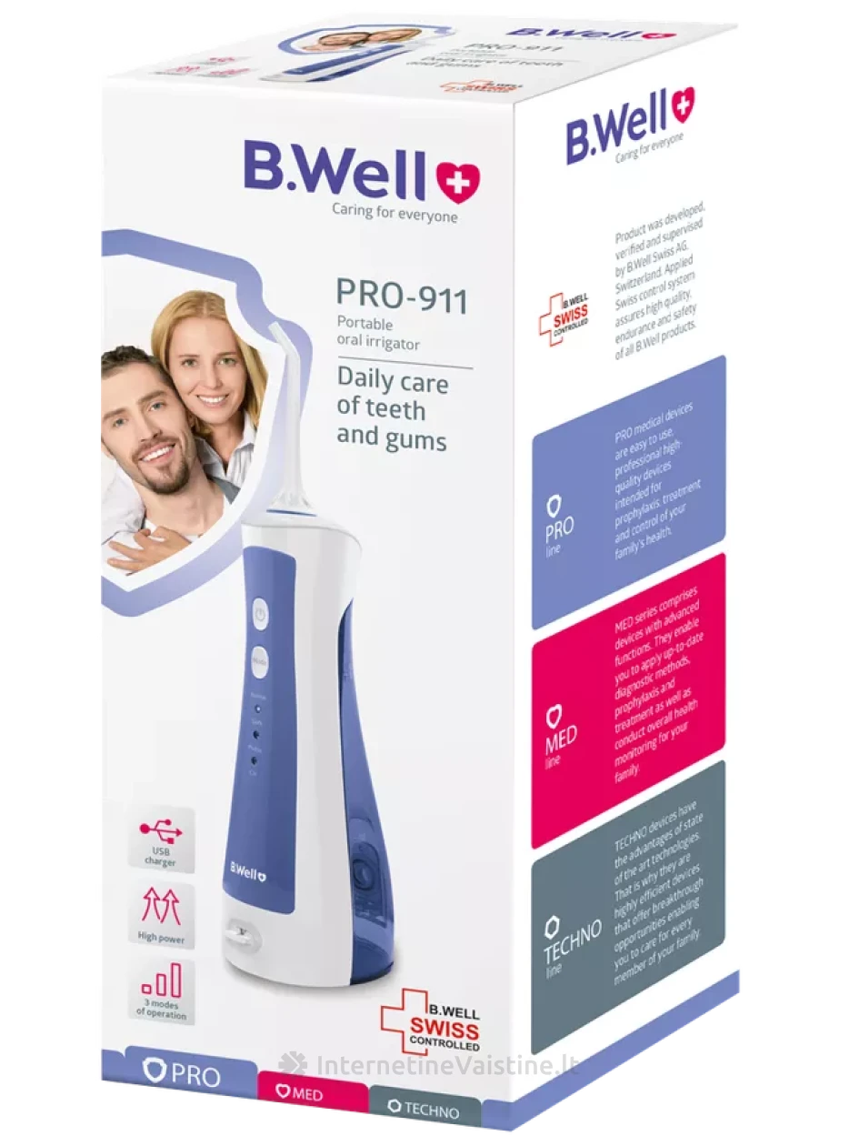 B. WELL burnos irigatorius PRO-911, N1, Vnt | internetinevaistine.lt
