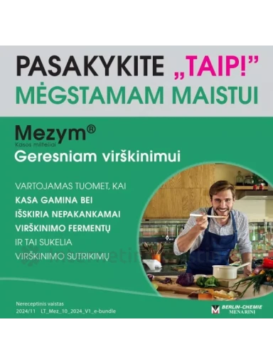 MEZYM 10000 V skrandyje neirios tabletės N10 | internetinevaistine.lt