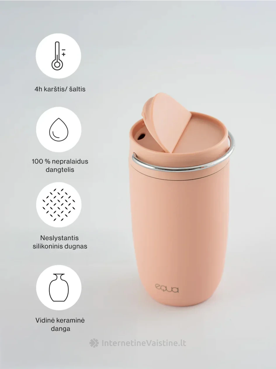 EQUA Termo puodelis Rose, 300 ml | internetinevaistine.lt