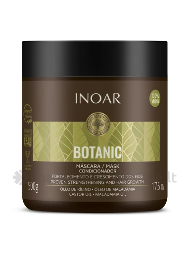 INOAR Botanic Mask kaukė plauk. stiprin. su ricinos al., 500 g, Vnt | internetinevaistine.lt
