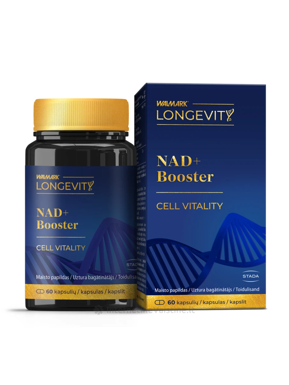 WALMARK LONGEVIT NAD+ Booster, 60 kapsulių | internetinevaistine.lt