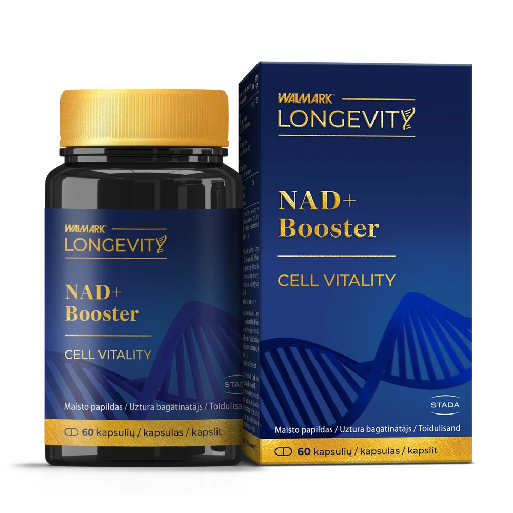 WALMARK LONGEVIT NAD+ Booster, 60 kapsulių