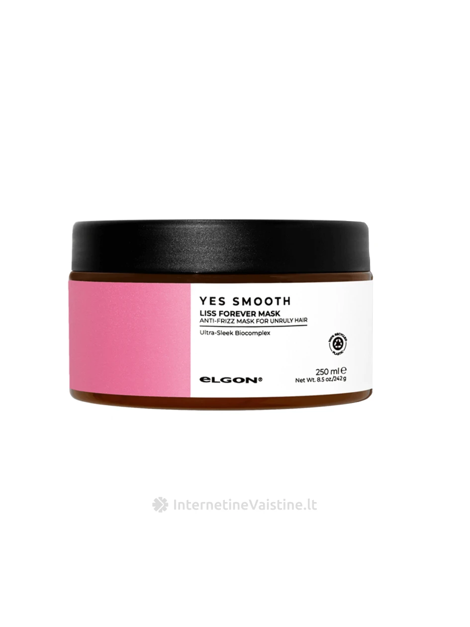 ELGON YES SMOOTH šilkinė kaukė veltis linkusiems plaukams LISS FOREVER MASK, 250 ml, Vnt | internetinevaistine.lt