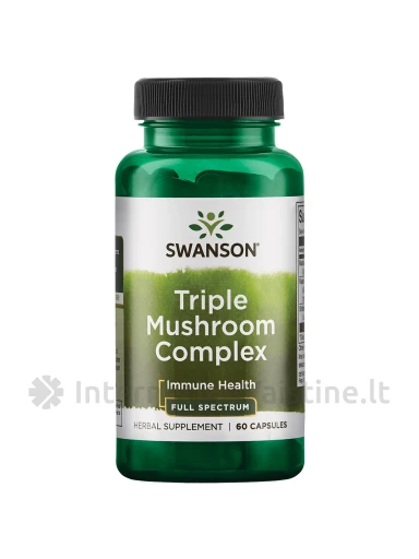 SWANSON, Maitake, Reishi, Shiitake, 60 kapsulių, N1 | internetinevaistine.lt