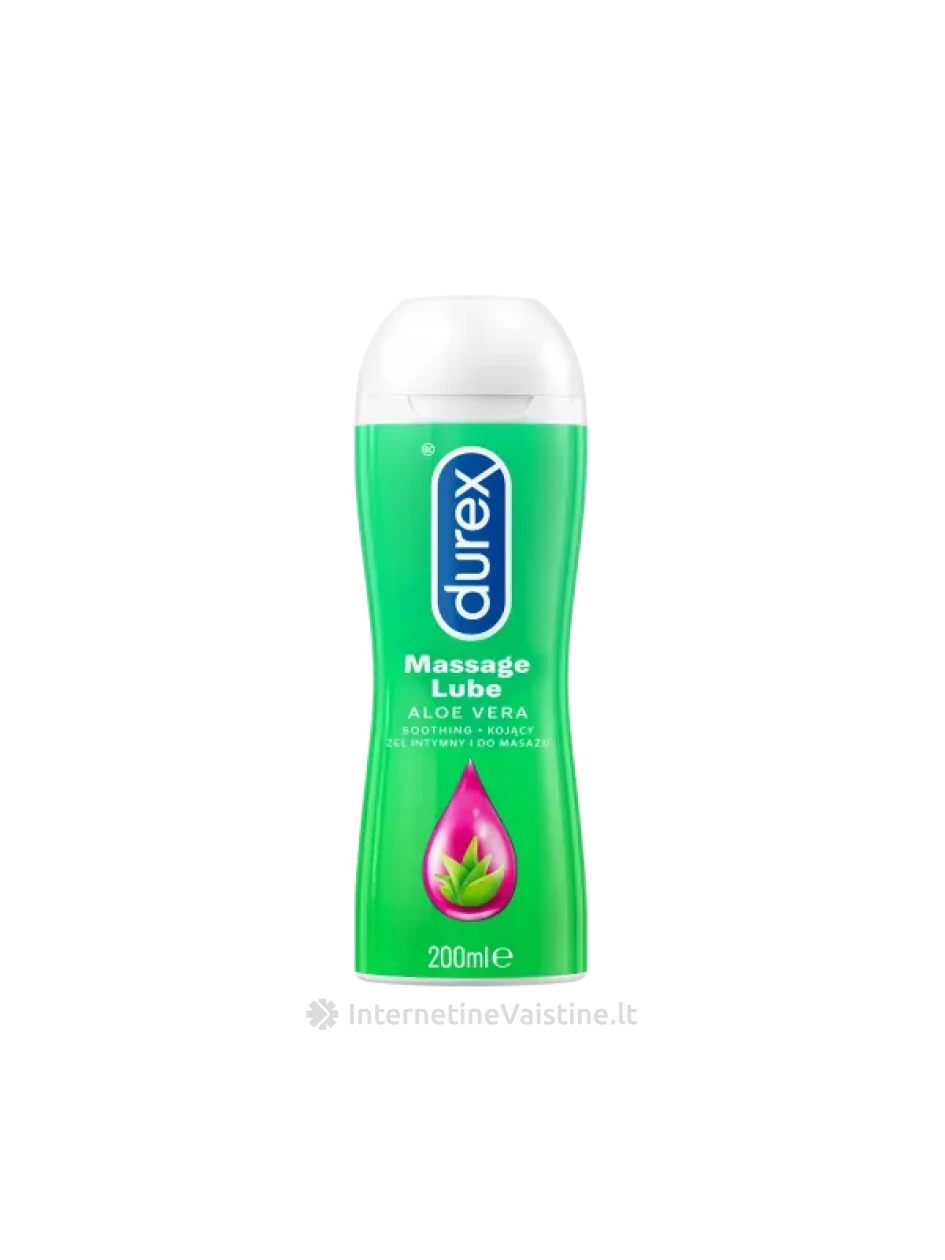 DUREX intymaus komforto ir masažo gelis ALOE VERA, 200 ml | internetinevaistine.lt
