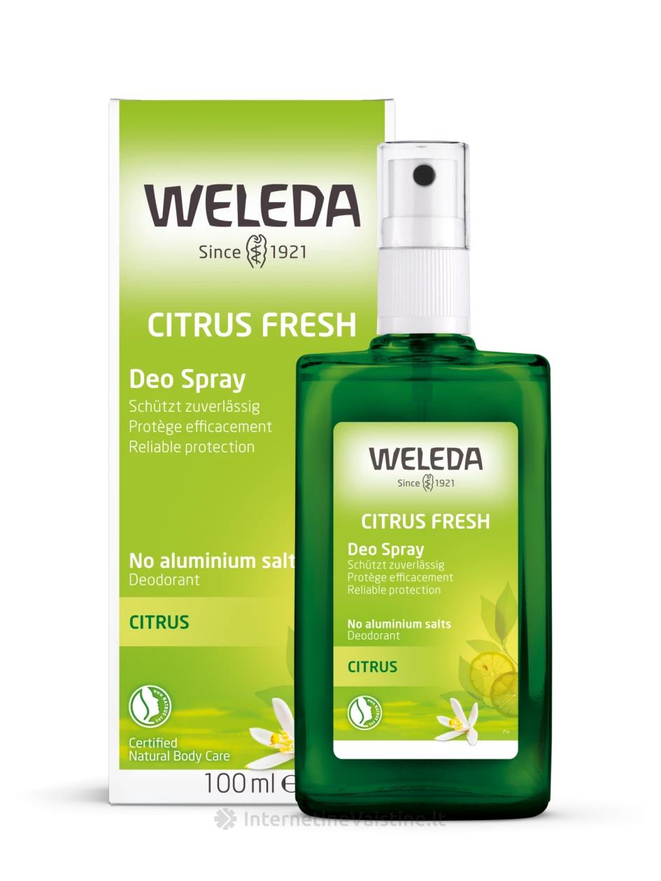 WELEDA dezodorantas purškiamas Citrus, 100 ml | internetinevaistine.lt
