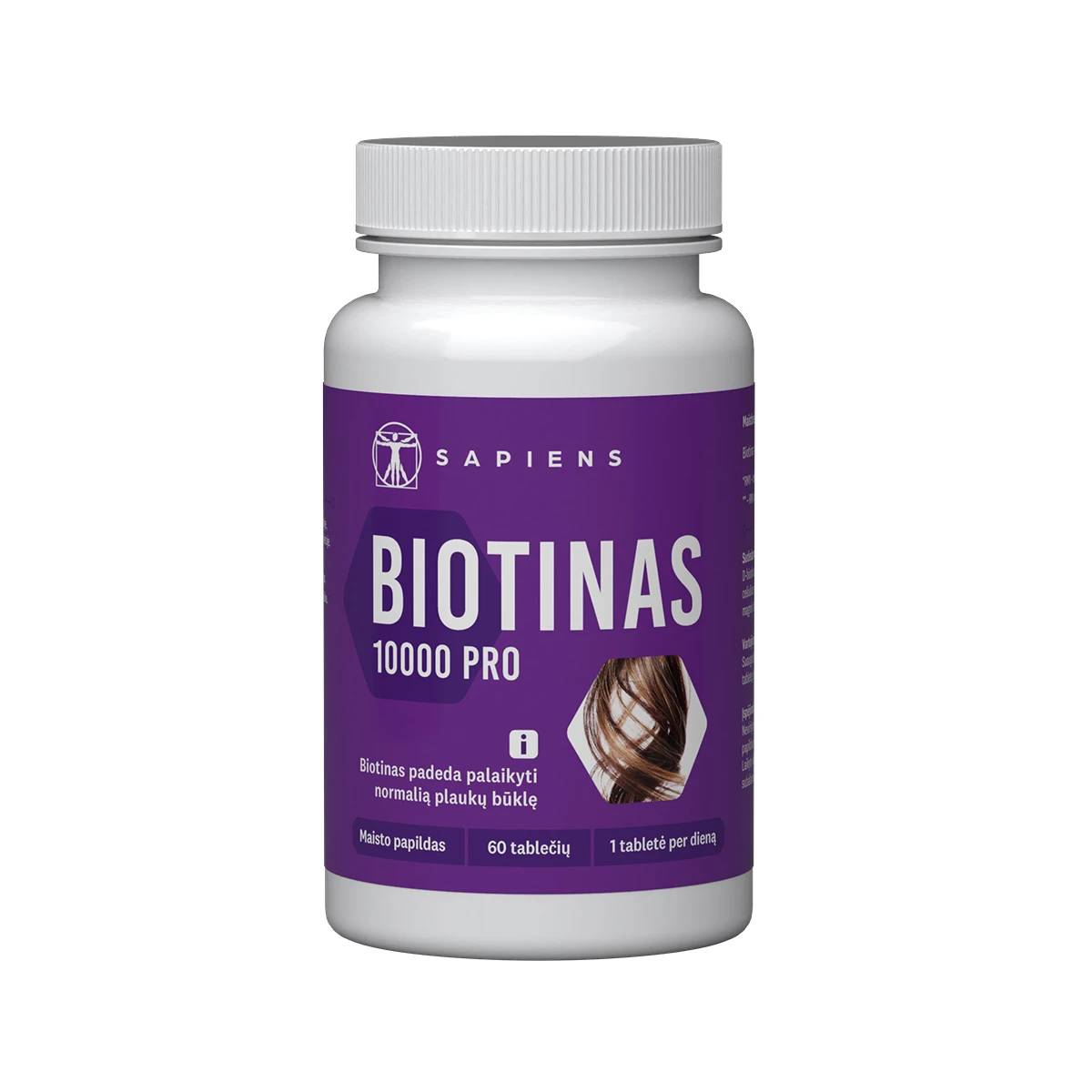 SAPIENS Biotinas 1000 PRO tab. N60