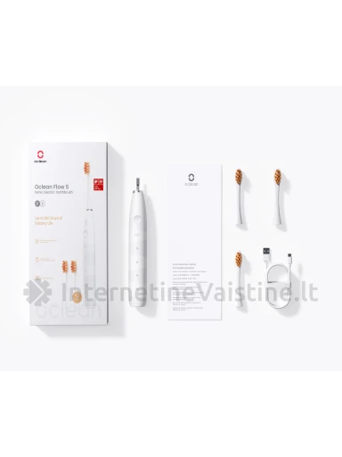 Dantų šep. OCLEAN Flow S White elektrin. N1 | internetinevaistine.lt