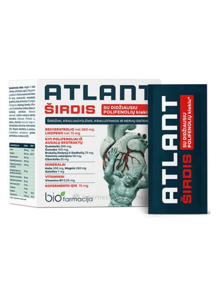 BIOFARMACIJA ATLANT ŠIRDIS milt. N28 | internetinevaistine.lt
