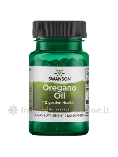 SWANSON, Raudonėlio (oregano) aliejus, 120 minkštų kapsulių, N1 | internetinevaistine.lt
