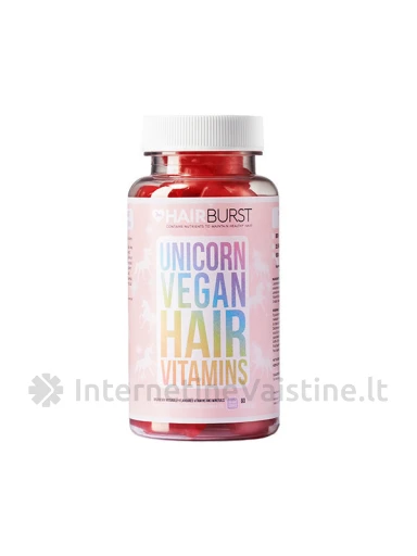 HAIRBURST guminukai veganiški plauk. N60, 60 vnt. | internetinevaistine.lt