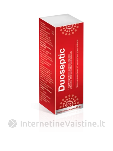 DUOSEPTIC 1mg+20mg/ml odos purškalas tirpalas 50 ml, Vnt | internetinevaistine.lt