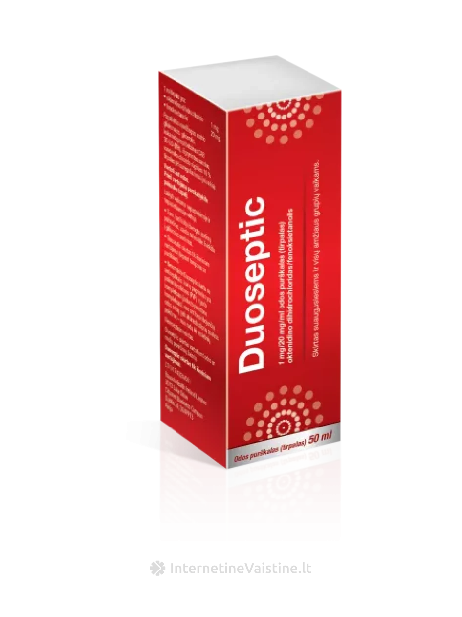 DUOSEPTIC 1mg+20mg/ml odos purškalas tirpalas 50 ml, Vnt | internetinevaistine.lt
