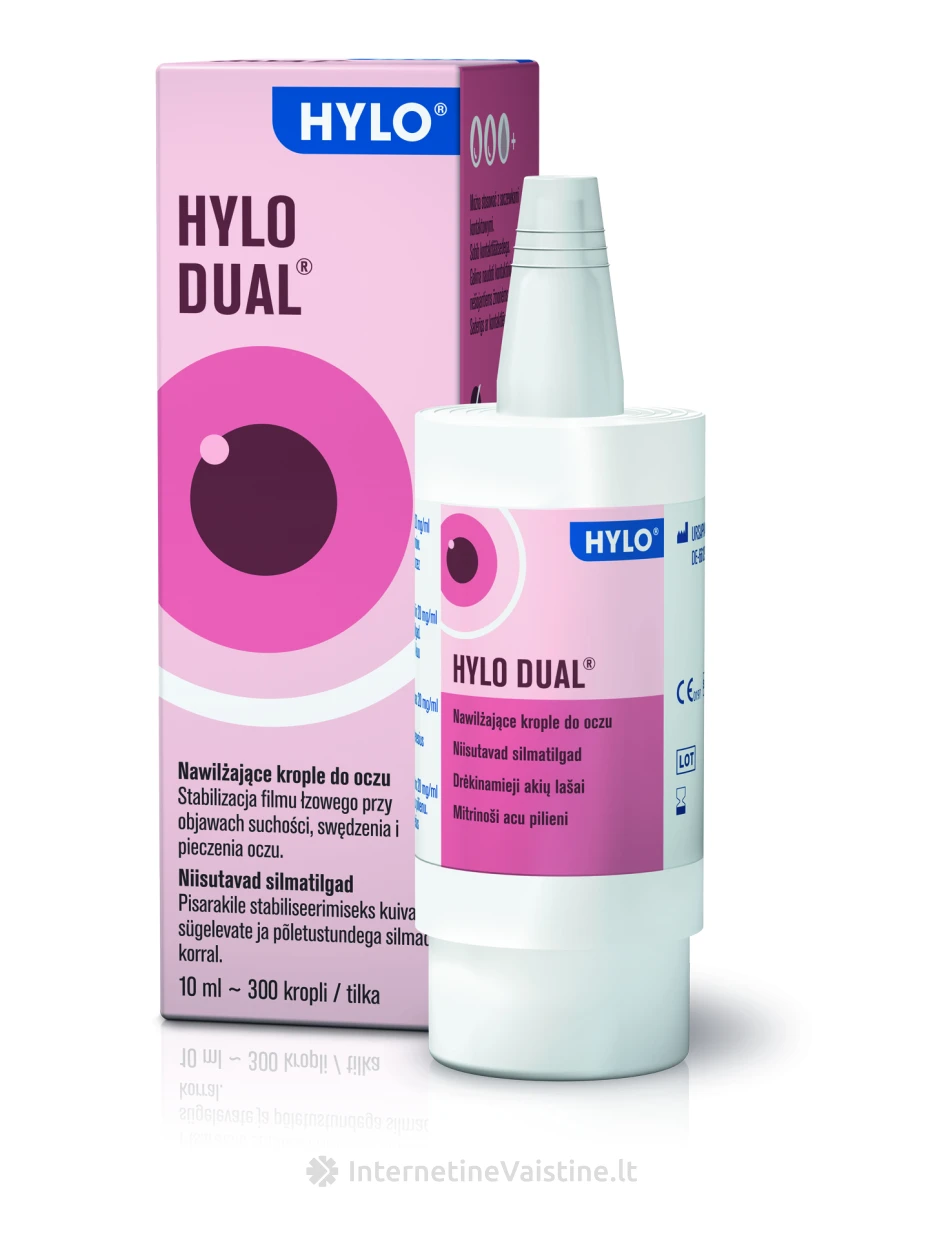 Hylo Dual akių lašai, 10 ml, 10 ml | internetinevaistine.lt