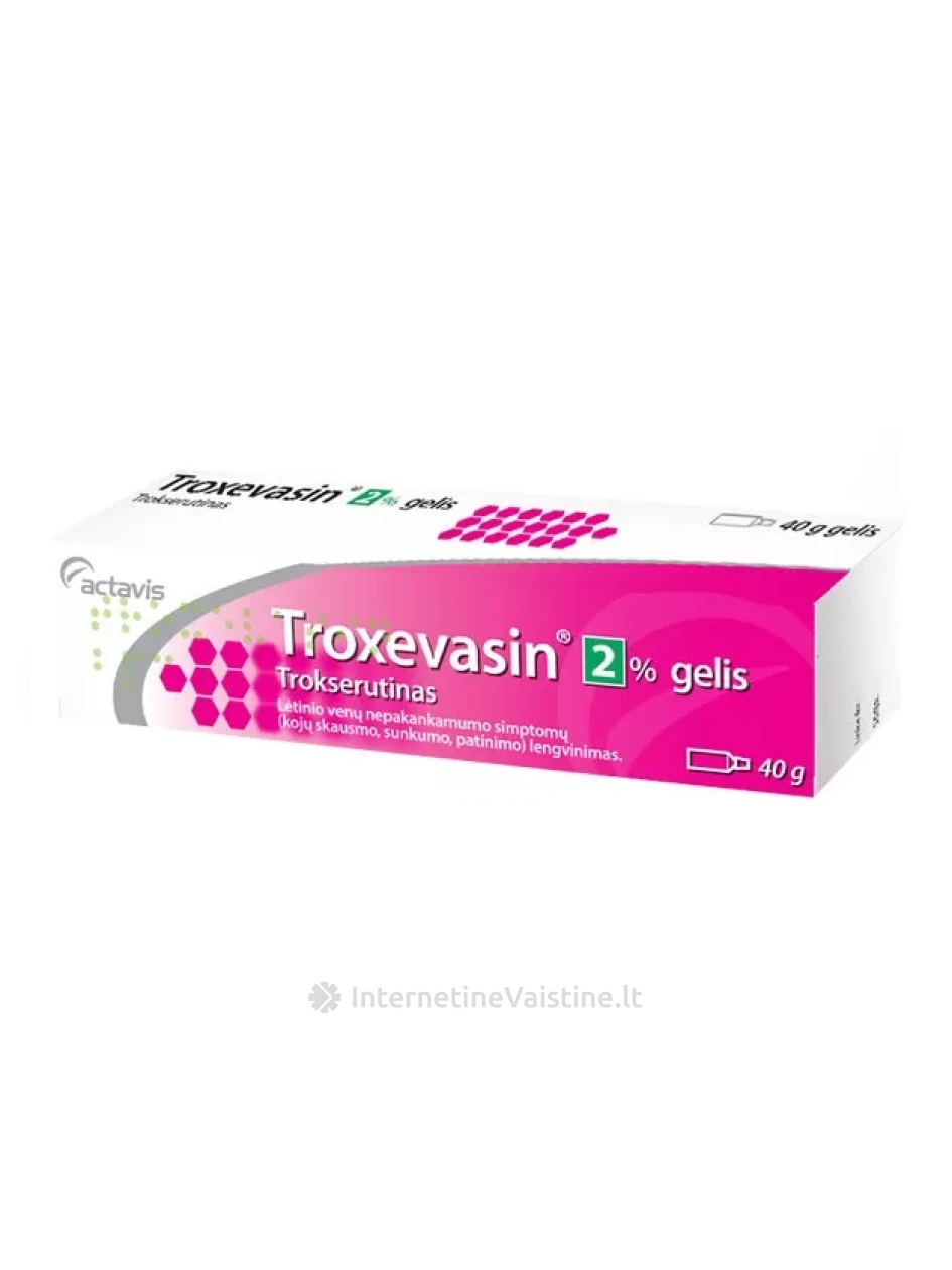 TROXEVASIN ACTAVIS 20 mg/g gelis 40 g | internetinevaistine.lt