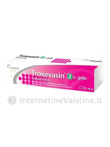 TROXEVASIN ACTAVIS 20 mg/g gelis 40 g | internetinevaistine.lt