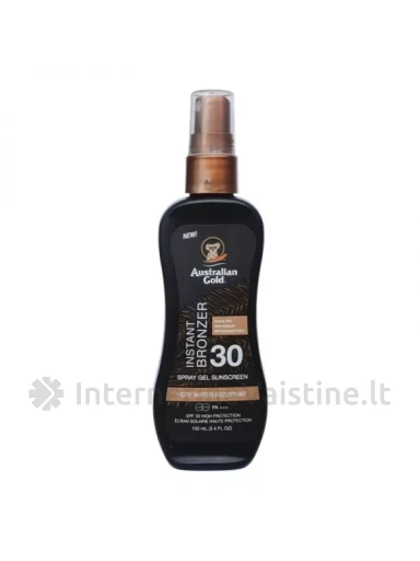 AUSTRALIAN GOLD nuo saulės apsaugantis pienelis su bronzantais, SPF 30, 100 ml, Vnt | internetinevaistine.lt