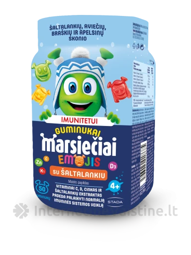 MARSIEČIAI guminukai Emoji su šaltalankiu N50, 50 vnt. | internetinevaistine.lt