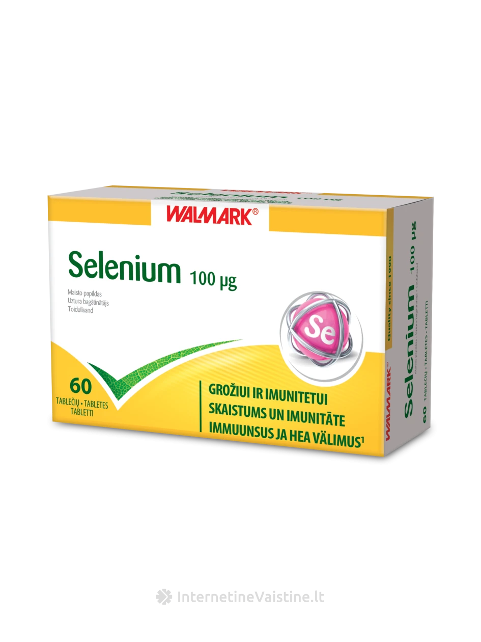 WALMARK SELENAS 100MCG, 60 tablečių, 60 tablečių | internetinevaistine.lt