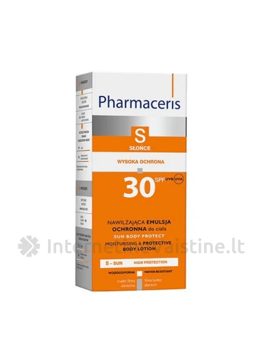 PHARMACERIS S SPF30 150ml drėkinamasis kūno kremas, Vnt | internetinevaistine.lt