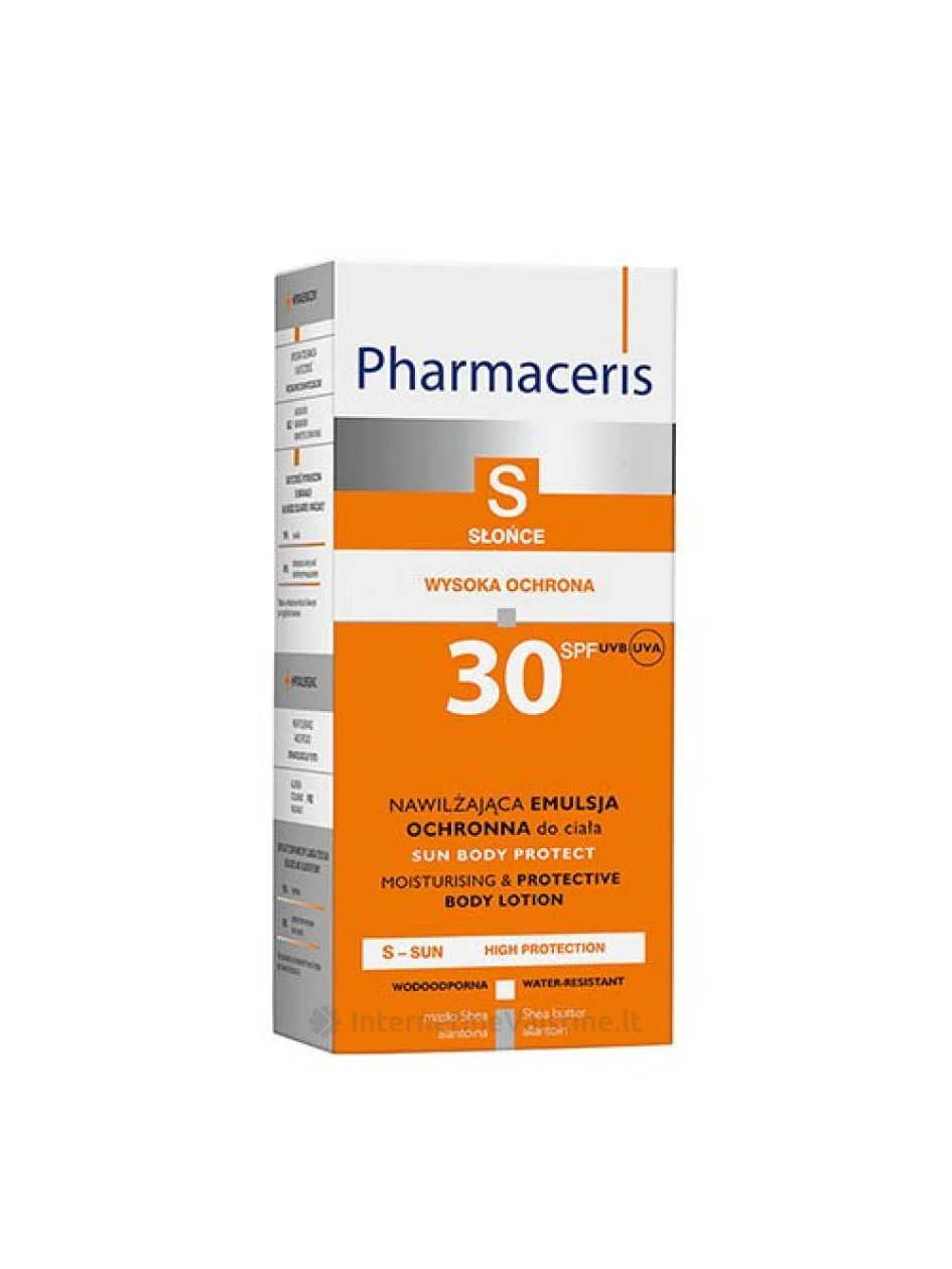 PHARMACERIS S SPF30 150ml drėkinamasis kūno kremas, Vnt | internetinevaistine.lt