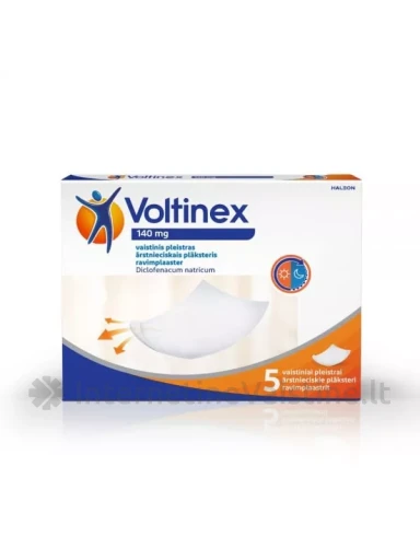 VOLTINEX 140 mg vaistinis pleistras N5 | internetinevaistine.lt