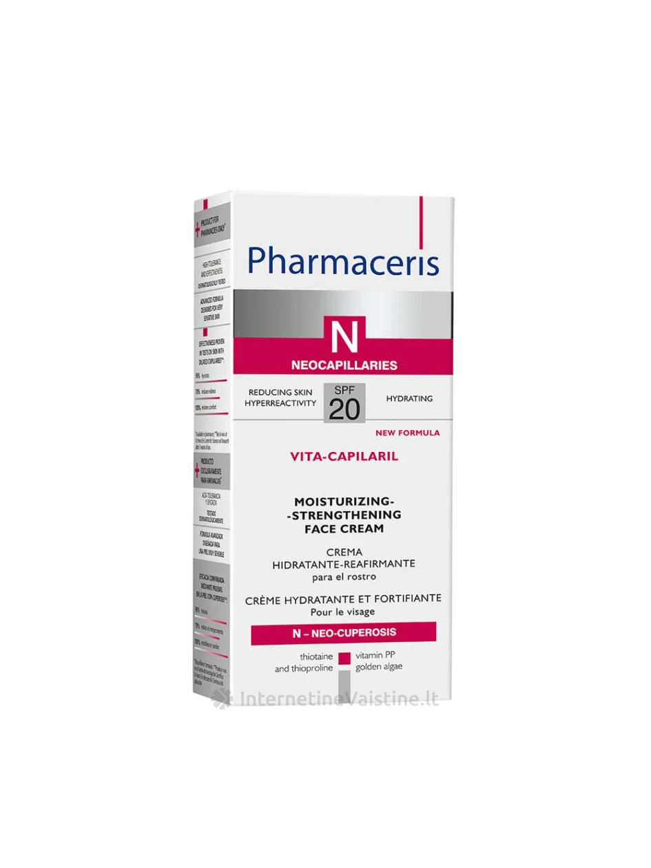 PHARMACERIS N,VITA-CAPILARIL 50ml drėkinam.ir stiprinam.kremas, N1 | internetinevaistine.lt