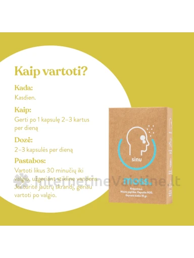 SINUMOSS 350MG kapsulės, 20 vnt. | internetinevaistine.lt