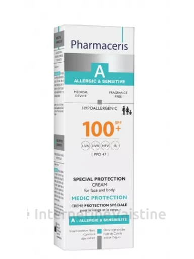 PHARMACERIS apsauginis veido ir kūno kremas A MEDIC PROTECTION, SPF100, 75 ml, Vnt | internetinevaistine.lt