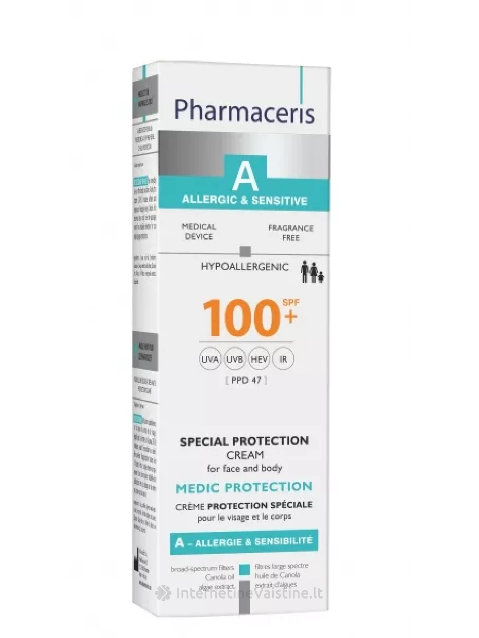 PHARMACERIS apsauginis veido ir kūno kremas A MEDIC PROTECTION, SPF100, 75 ml, Vnt | internetinevaistine.lt