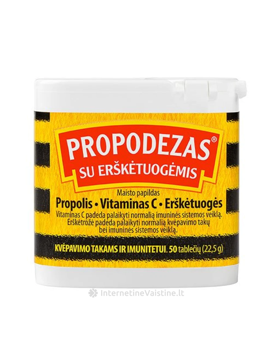 PROPODEZAS su erškėtuogėmis tab. N50, 50 vnt. | internetinevaistine.lt