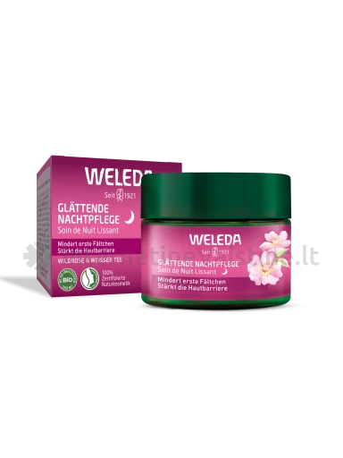 WELEDA Wild Rose/White Tea kremas veidui naktinis, 40 ml | internetinevaistine.lt
