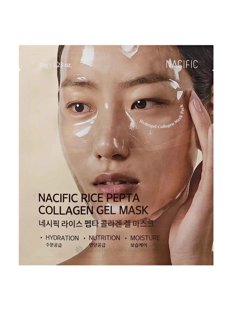 NACIFIC Rice pepta Collagen Gel Mask kaukė veidui gelinė kolageno, 35 g, Vnt | internetinevaistine.lt