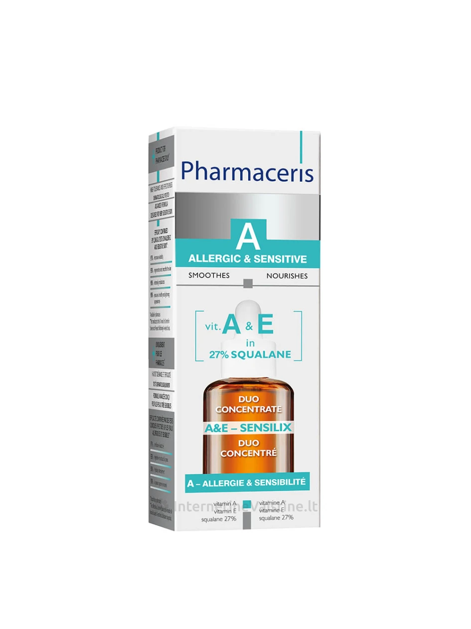 PHARMACERIS A,E-SENSILIX 8% 30ml serumas su vitaminu E, N1 | internetinevaistine.lt