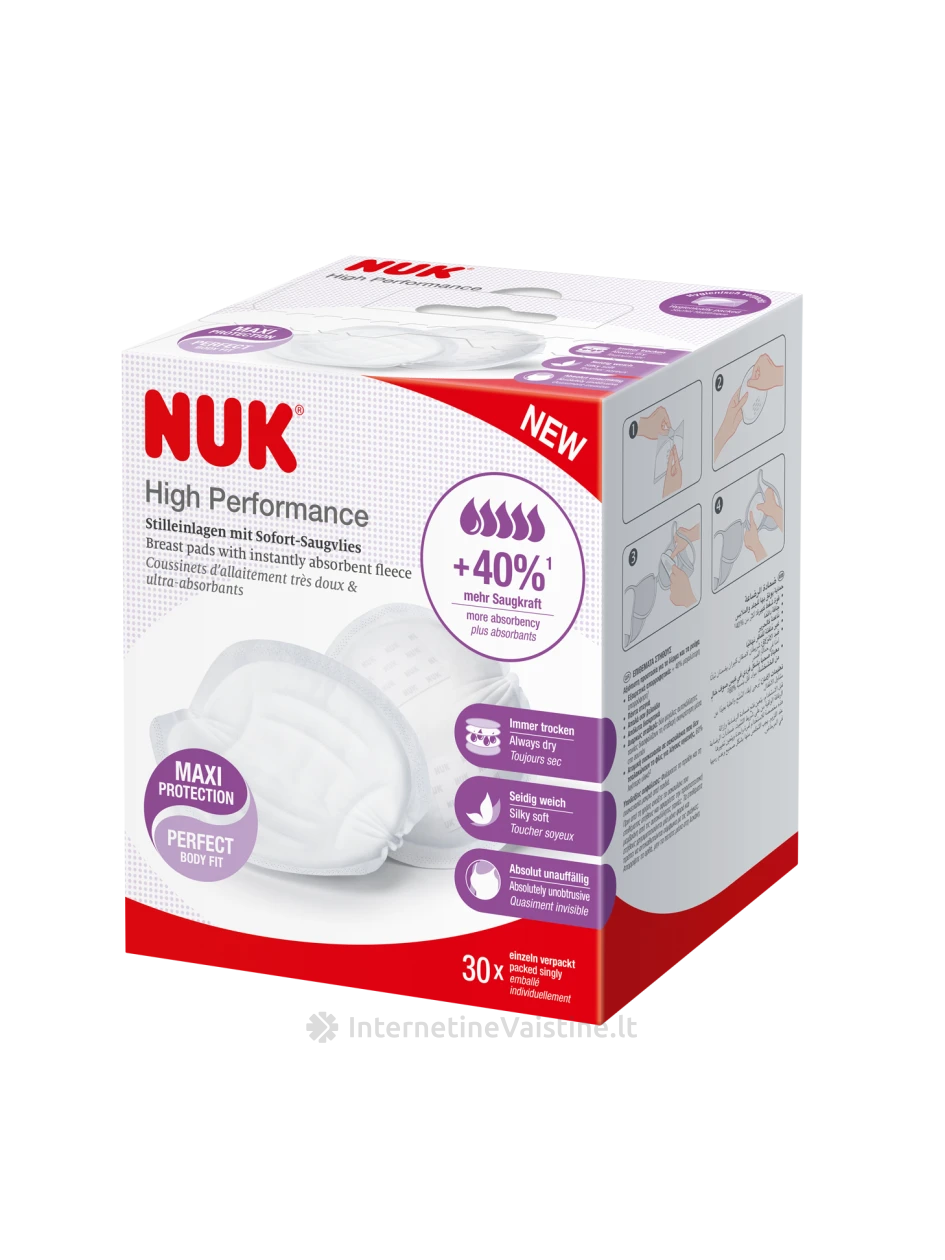 NUK įdėklai į liemenėlę High Performance N30 | internetinevaistine.lt