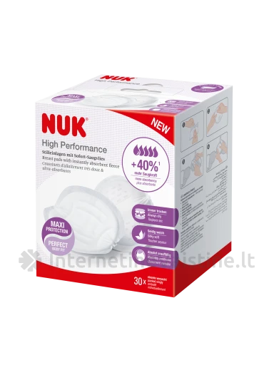NUK įdėklai į liemenėlę High Performance N30 | internetinevaistine.lt
