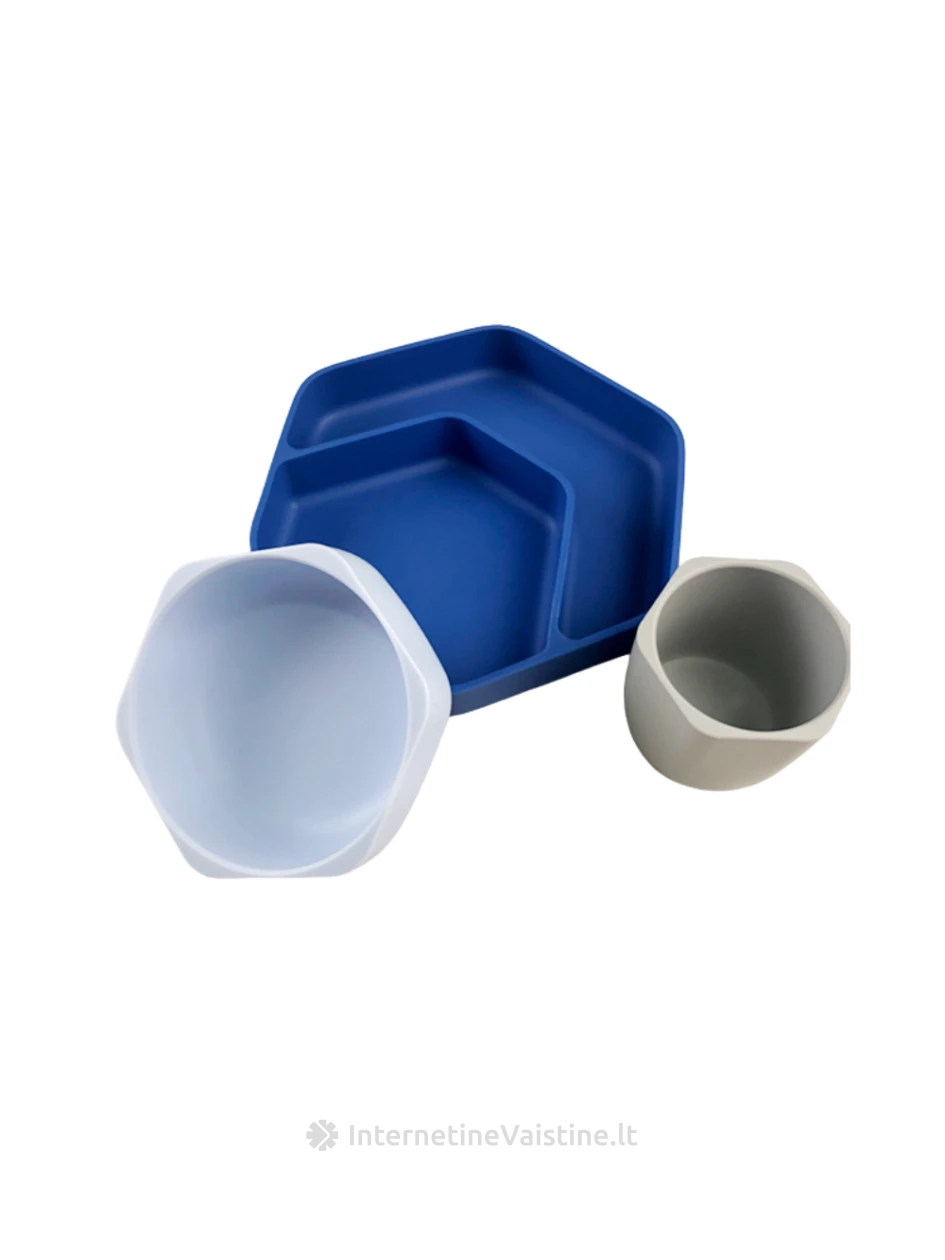 HEORSHE Silikoninių indų rinkinys  MĖLYNA, N1 | internetinevaistine.lt