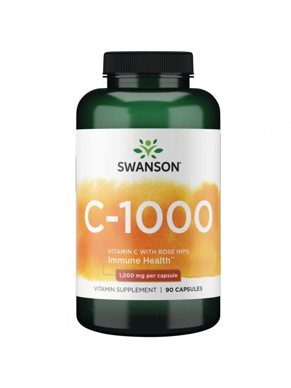 SWANSON VITAMIN C 1000mg su Erškėčių ekstr. kaps. N90 | internetinevaistine.lt