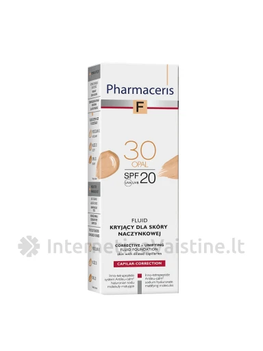 PHARMACERIS F,SPF20 (Nr.30) 30ml kapil. matomumą mažinanti pudra, N1 | internetinevaistine.lt