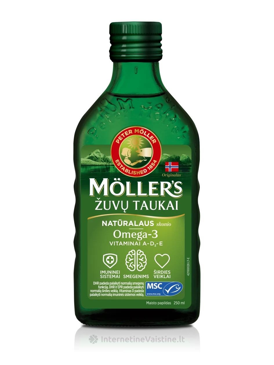 MÖLLER’S ŽUVŲ TAUKAI natūralaus skonio, 250 ml | internetinevaistine.lt