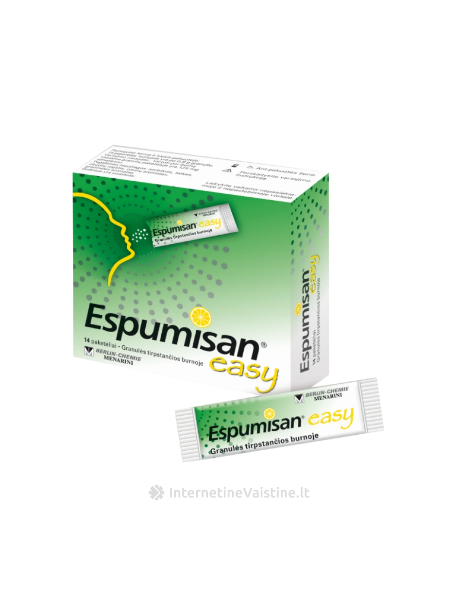 ESPUMISAN EASY 125MG GRAN. PAK. N14 | internetinevaistine.lt