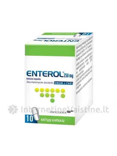 ENTEROL 250mg kietosios kapsulės, N10 | internetinevaistine.lt